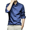 thumbnail image 1 of Enridrech Big and Tall Shirts for Men Comfortable Collared Business Button down Shirt Fashion Solid Color Tops, 1 of 2