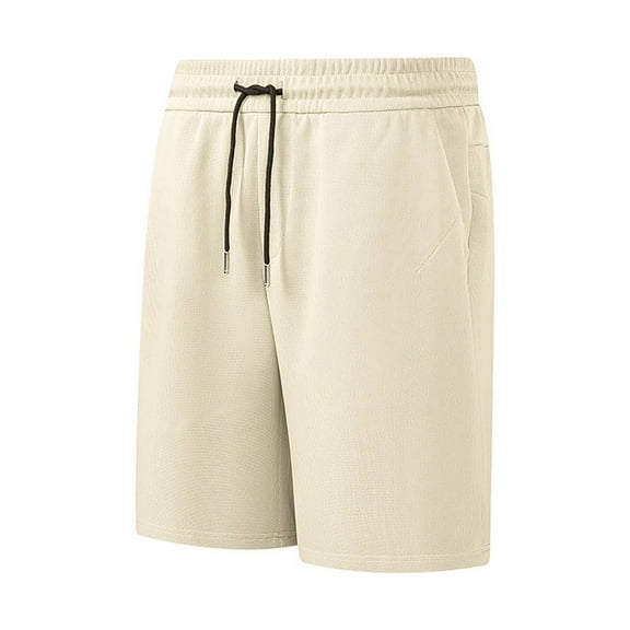 Enridrech Big and Tall Shorts for Mens Beach Casual Stylish Solid Color Fashion Drawstring Elastic Waist Short Pants