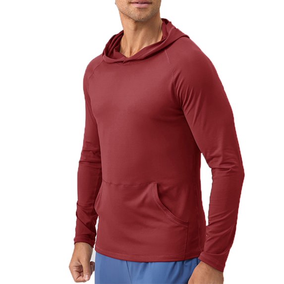 Enridrech Big and Tall Tee Top for Men Hoodies Breathable Quick Dry Workout Running Hiking Tops Long Sleeve T Shirts