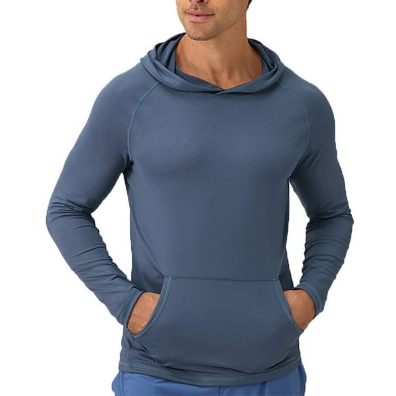 Enridrech Big and Tall Tee Top for Men Hoodies Breathable Quick Dry Workout Running Hiking Tops Long Sleeve T Shirts