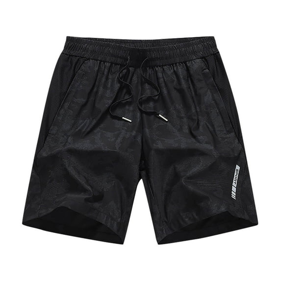 Enridrech L-8XL Big and Tall Shorts for Men Comfort Solid Color Trunks Drawstring Elastic Waist Short Pant with Pockets