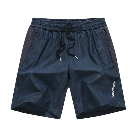 Enridrech L-8XL Big and Tall Shorts for Men Comfort Solid Color Trunks Drawstring Elastic Waist Short Pant with Pockets