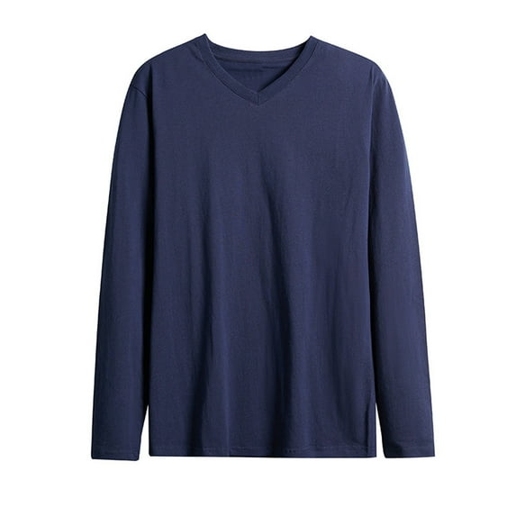 Enridrech Long Sleeve Shirt for Men Comfortable Cotton Crew Neck Loose Soft Basic Tops Casual Fashion Basic Tees