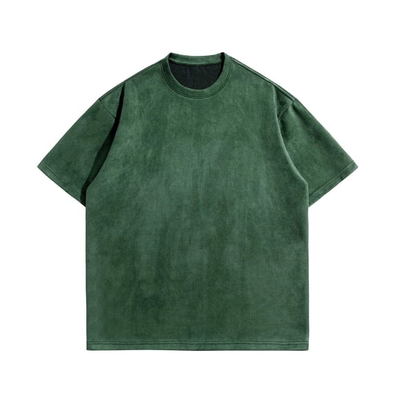 Enridrech M-4XL Mens Big and Tall Tee Solid Color Baggy Tees Top Casual Stylish Comfort Short Sleeve Tshirt for Men