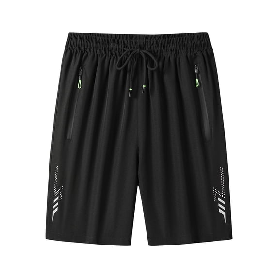 Enridrech M-5XL Mens Summer Lightweight Shorts with Zipper Pockets Running Hiking Athletic Workout Short Pants
