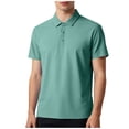 thumbnail image 1 of Enridrech Men's Big and Tall Shirts Golf Work Shirt Short Sleeve Solid Color Slim Casual Stylish Summer Top Breathable Tee, 1 of 6