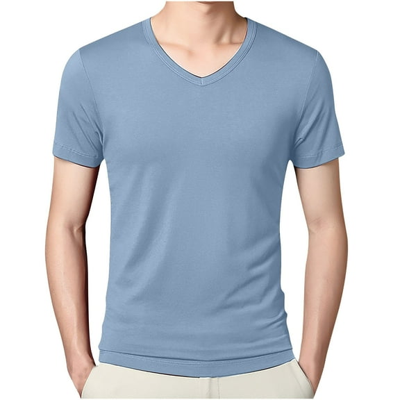 Enridrech Men's Big and Tall T Shirts Casual Stylish Plain Outdoor Tees Top Comfort Loose Short Sleeve Shirt for Men