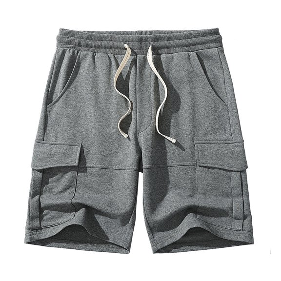 Enridrech Men's Casual Cargo Shorts Comfort Breathable Stretch Cotton Short Pants with Drawstring Elastic Waist