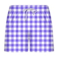 thumbnail image 1 of Enridrech Men's Casual Stylish Shorts Plaid Pants with Pockets Lightweight Elastic Drawstring Waist Short Pant, 1 of 3