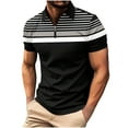 thumbnail image 1 of Enridrech Men's Collared Tee Shirts Casual Fashion Color Block Shirt Comfortable Short Sleeve Tees Tops for Men, 1 of 6