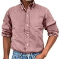 thumbnail image 1 of Enridrech Men's Long Sleeve Shirt Top Casual Stylish Comfortable Vintage Solid Color Button down Shirts for Men, 1 of 6
