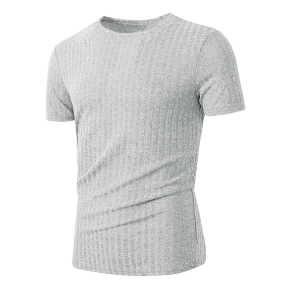 Enridrech Men's Slim Tshirt Crew Neck Short Sleeve T Shirt Textured Casual Summer Tee Fashion Comfort Tops for Men