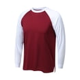 thumbnail image 1 of Enridrech Men's Thin Tee Breathable Long Sleeve Tees Shirts for Men Casual Color Block T Shirt Comfort Crew Neck Top, 1 of 3