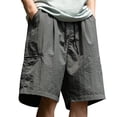 thumbnail image 1 of Enridrech Mens 5 Inch Shorts with Pockets Elastic Drawstring Waist Casual Stylish Short Pant for Hiking Workout, 1 of 4