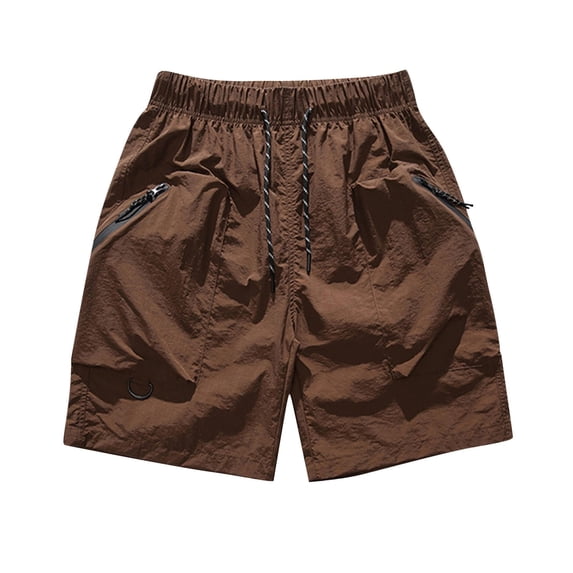 Enridrech Mens 5 Inch Shorts with Pockets Elastic Drawstring Waist Casual Stylish Short Pant for Hiking Workout