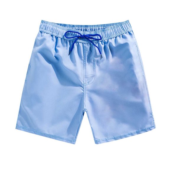 Enridrech Mens Casual Shorts Summer Beach Short Pant with Drawstring Elastic Waist Lightweight Quick Dry Solid Color Trunks