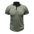 thumbnail image 1 of Enridrech Mens Casual Tee Top Collared Short Sleeve Tshirt with Button Comfort Breathable Cotton Solid Color Tees Shirt, 1 of 6