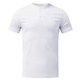 thumbnail image 1 of Enridrech Mens Crew Neck Tee Top Fashion Solid Color Tees with Button Casual Stylish Short Sleeve Tshirt for Men, 1 of 5
