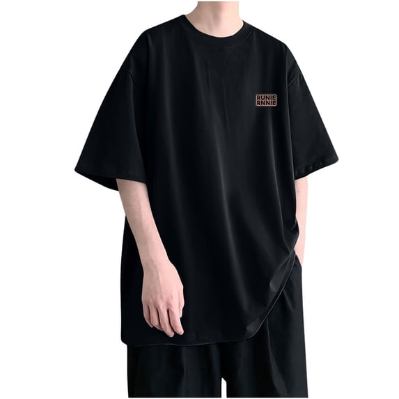 Enridrech Mens Oversized Tee Comfort Baggy Short Sleeve T Shirts Summer Casual Crew Neck Thin Solid Color Tops
