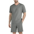thumbnail image 1 of Enridrech Mens Short 2 Piece Sets Short Sleeve T Shirts and Shorts with Pockets Beach Vacation Lightweight Summer Set, 1 of 6
