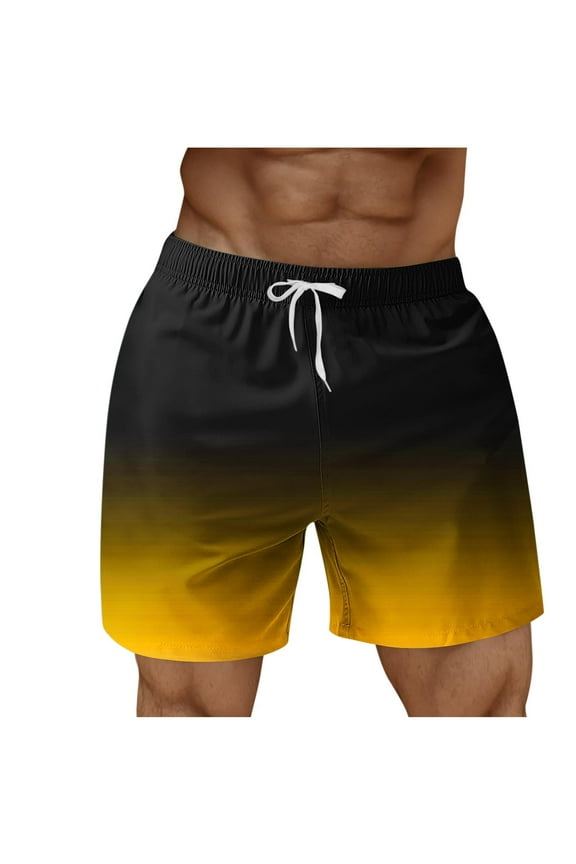 S-5XL Mens Swim Trunks with Elastic Waist Quick Dry Bathing Suit Lightweight Swimming Shorts for Beach Vocation