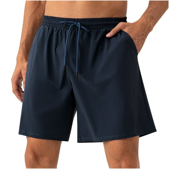 Enridrech Summer 5 Inch Sweatshorts for Men Comfortable Loose Casual Stylish Solid Color Elastic Wasit Shorts with Pockets