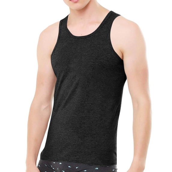 Enridrech Tank Tops for Men Sleeveless Summer Casual Loose Solid Color Lightweight Comfort Soft Breathable Undershirt
