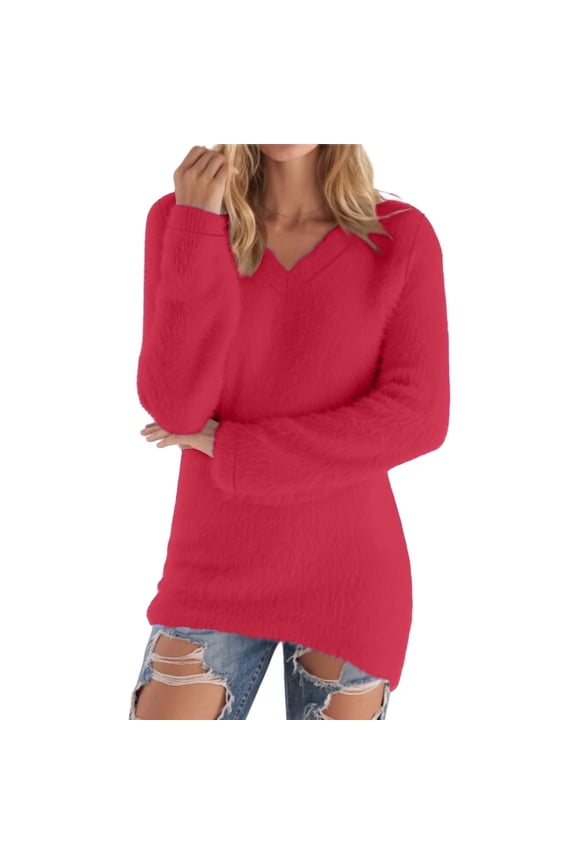 Warm Fleece for Womens Winter Long Sleeve Shirts Casual Top Lightweight Clothes Loose Pullover Blouses