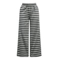thumbnail image 1 of Enridrech Wide Leg Sweatpants for Girls Elastic Waisted Pant Fall Winter Striped Pants Thermal Soft Sweatpant, 1 of 5