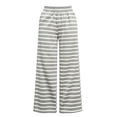 thumbnail image 1 of Enridrech Wide Leg Sweatpants for Girls Elastic Waisted Pant Fall Winter Striped Pants Thermal Soft Sweatpant, 1 of 5