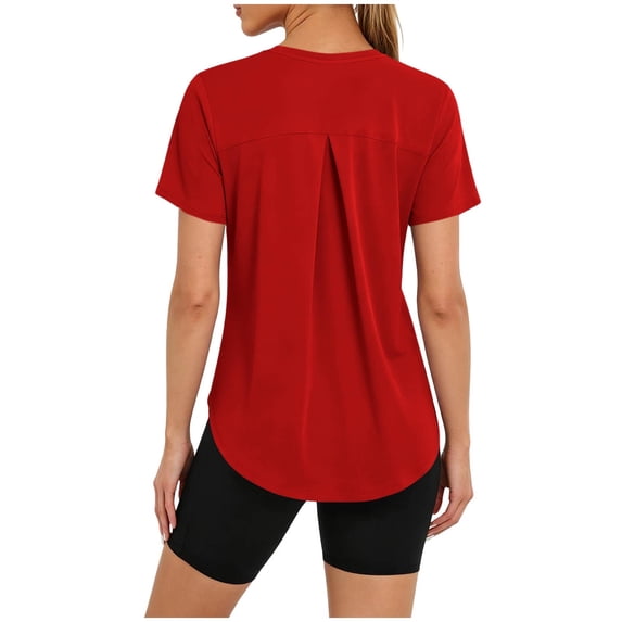Enridrech Womens Athletic T Shirts Sun Protection Tee Top Short Sleeve Tops Summer Workout Hiking Running Tshirt