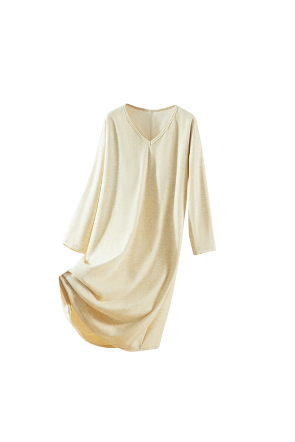 Womens Flannel Nightgowns Warm Sleepwear Long Sleeve Nightshirts Loungewear Fall Winter Pajamas