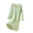 thumbnail image 1 of Enridrech Womens Flannel Nightgowns Warm Sleepwear Long Sleeve Nightshirts Loungewear Fall Winter Pajamas, 1 of 7