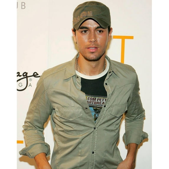 Enrique Iglesias Baseball Cap 24x36 HD Aluminum Wall Art