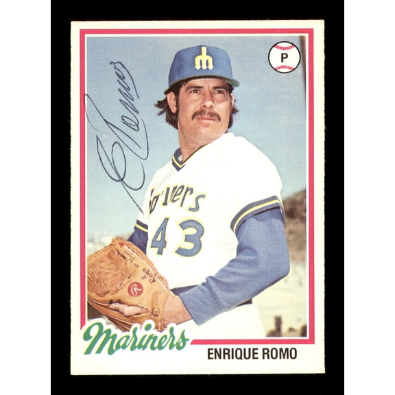 Enrique Romo Autographed 1978 O-Pee-Chee Rookie Card #186 Seattle Mariners SKU #169546