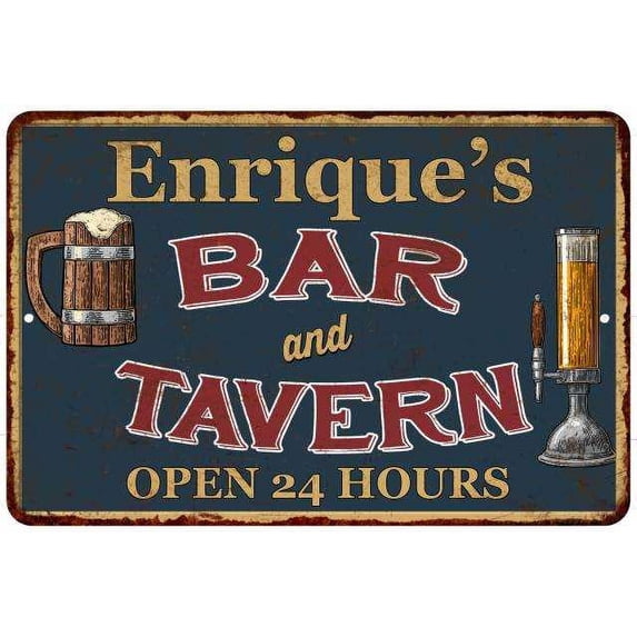 Enrique's Green Bar & Tavern Rustic Sign Decor 8x12 208120047749