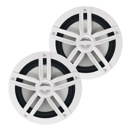 Enrock Marine Pair 2-Way 180-Watts High-Performance 6.5" Water-Resistant Loudspeaker (White)