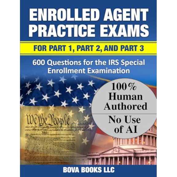 Pre-Owned Enrolled Agent Practice Exams for Part 1, Part 2, and Part 3: 600 Questions for the IRS Special Enrollment Examination, 9798670024228, , Paperback,