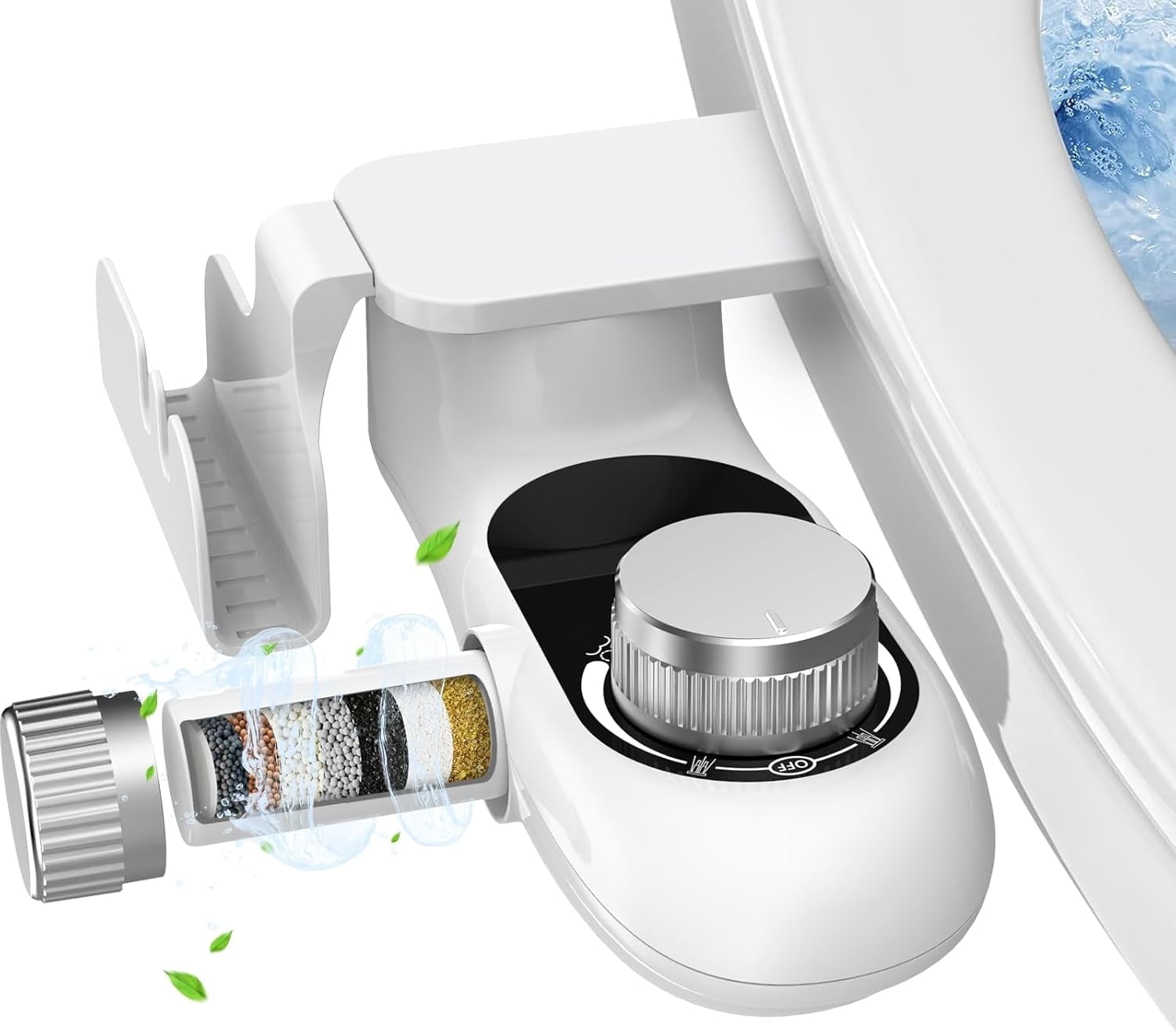 Enroslu Bidet Attachment for Toilet with Filters, Self-Cleaning & Feminine Wash, Adjustable Water Pressure, Easy Install