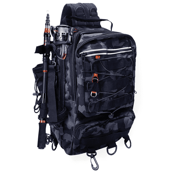 Enroslu Fishing Backpack with Rod Holder, Fishing Tackle Storage Bags Fishing Tackle Box Backpack Lure Fishing Bag Carrying Fishing Gear and Equipment