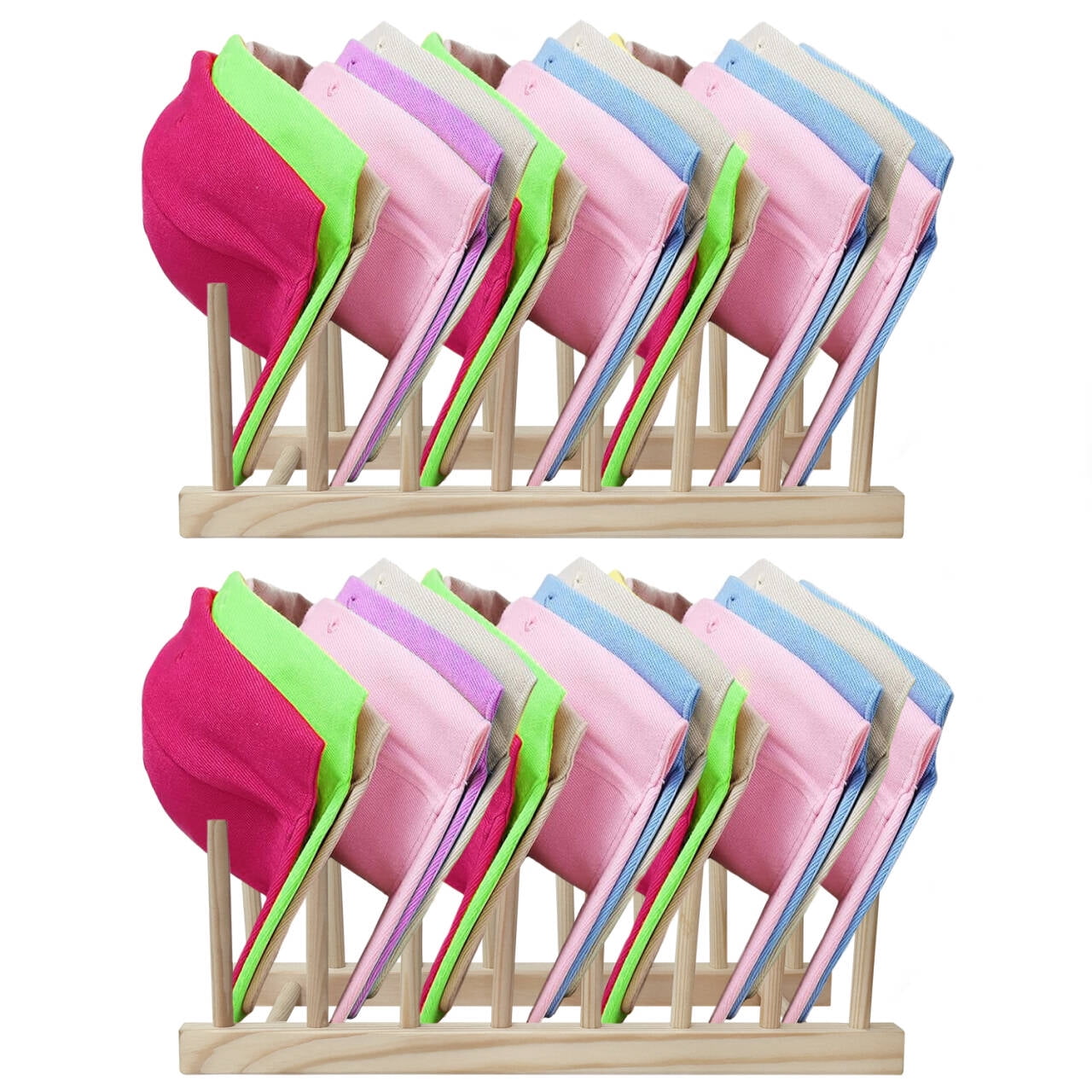 Table Top Kat Rack Enroslu Hat Organizer for Baseball Caps Set of 2 | Hat Holder for up to ...