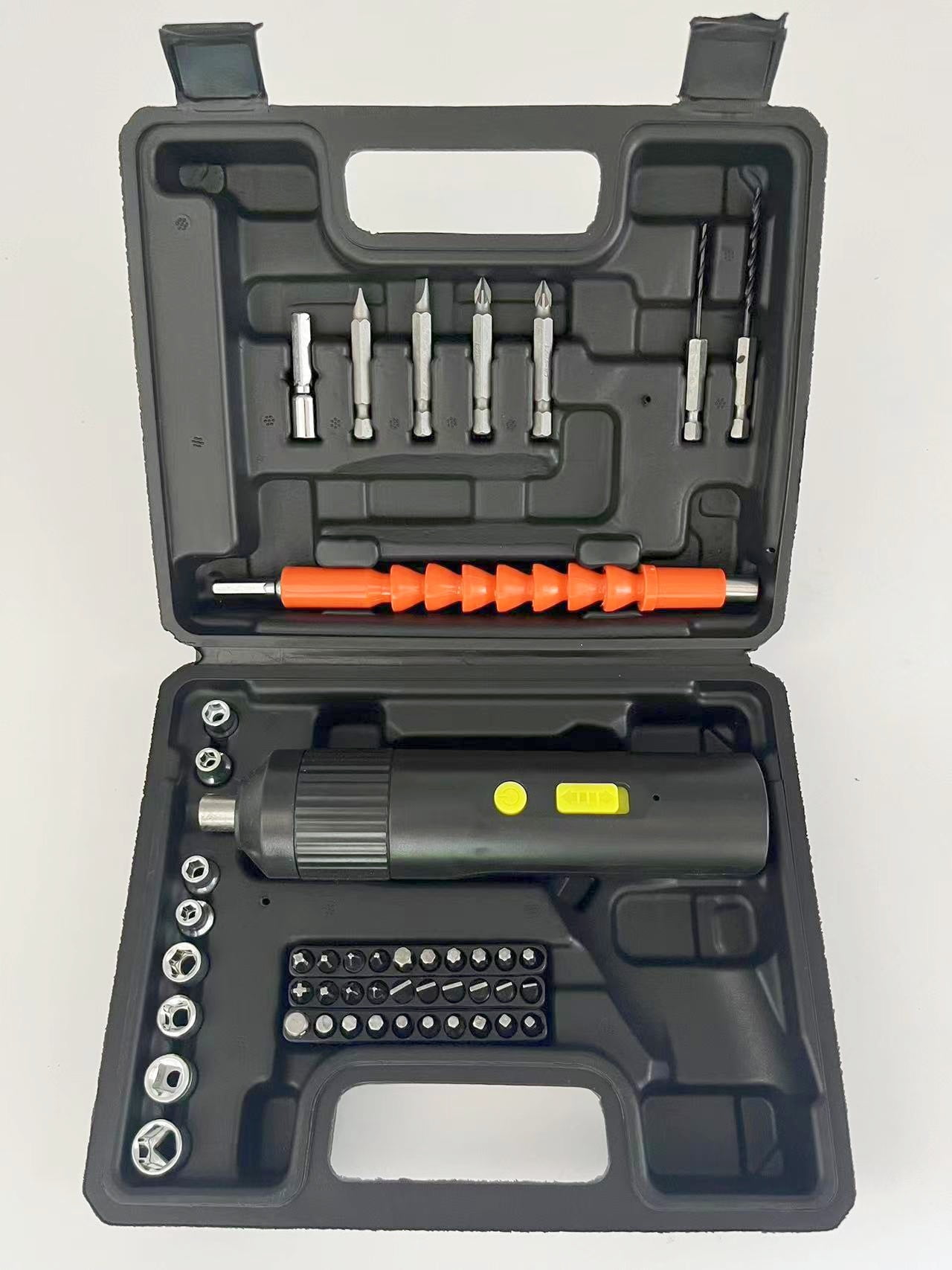 Enroslu Mini Electric Screwdriver with 47pcs Bit Set, 4V Cordless Screwdriver with Carrying Case, Easy for Small Home Projects