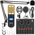 thumbnail image 1 of Enroslu Podcast Equipment Bundle,  BM-800 Recording Studio Package with Voice Changer, Audio Interface with Sound Card and Condenser Microphone, Perfect for Recording, Broadcasting, Live, 1 of 6