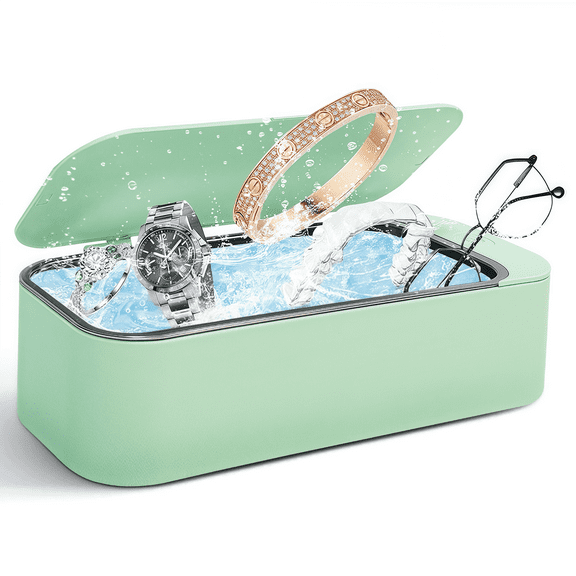 Enroslu Ultrasonic Eyeglasses Cleaner,42Khz, Portable Jewelry Cleaner Ultrasonic Machine for Eyeglasses, Denture, Silver,Watches, Makeup Brush,Earrings