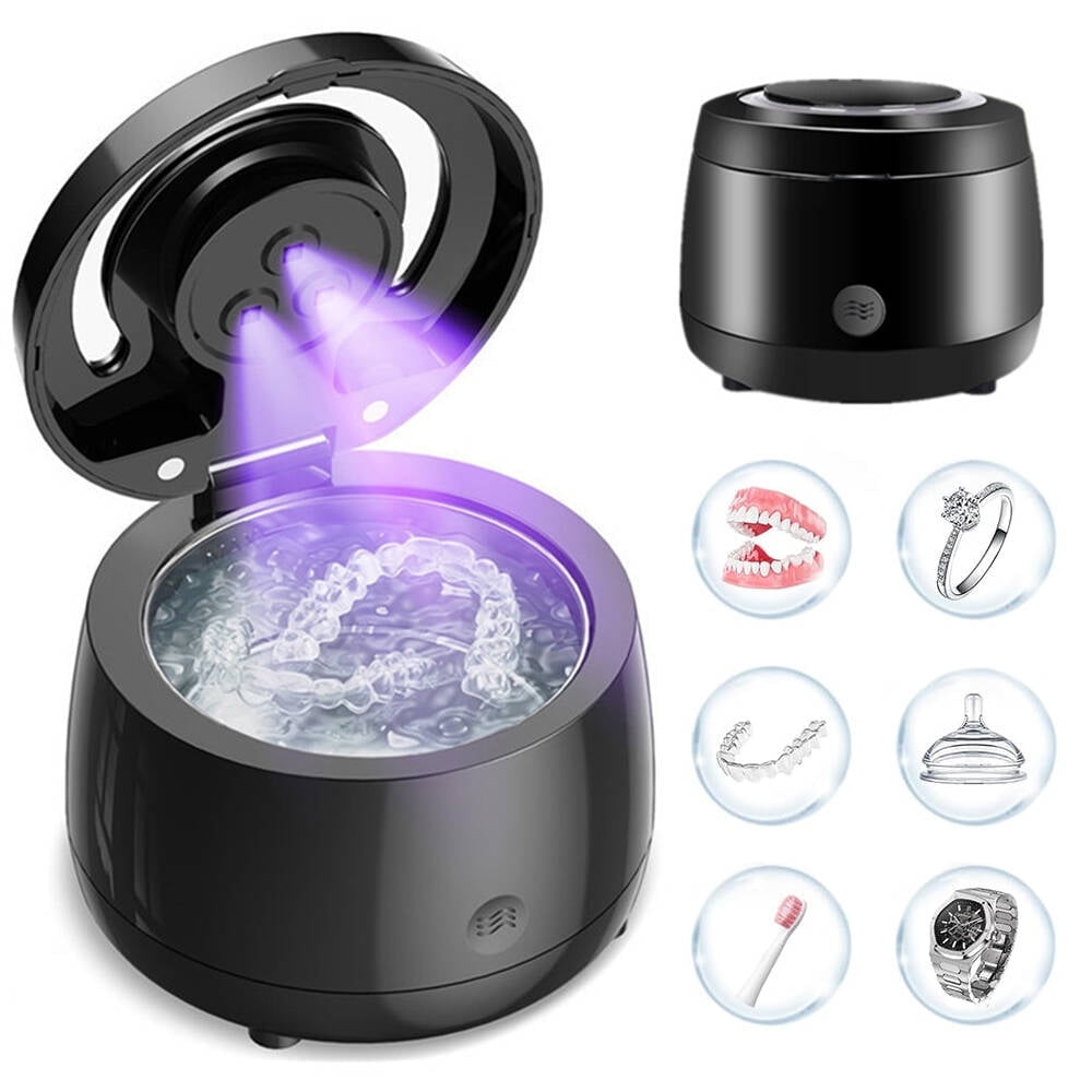 Enroslu Upgraded Ultrasonic UV Cleaner for Dentures, Aligner, Braces, Toothbrush Heads, Jewelry