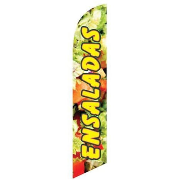 Ensaladas Advertising Feather Flag Banner Swooper, Replacement Flag Only