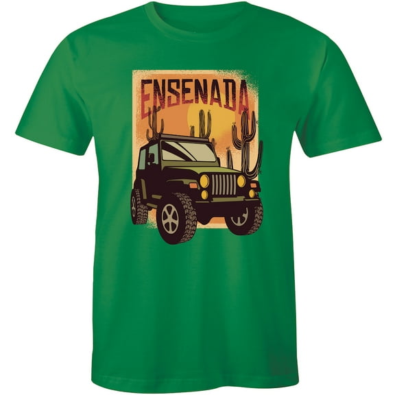 Ensenada Vintage Off Road 4x4 Sunset Desert Adventure Short Sleeve Men T-Shirt