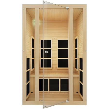 JNH Lifestyles Ensi 2 Person Ultra-Low EMF Far Infrared Sauna, Personal Indoor Luxury Spa for House and Gym