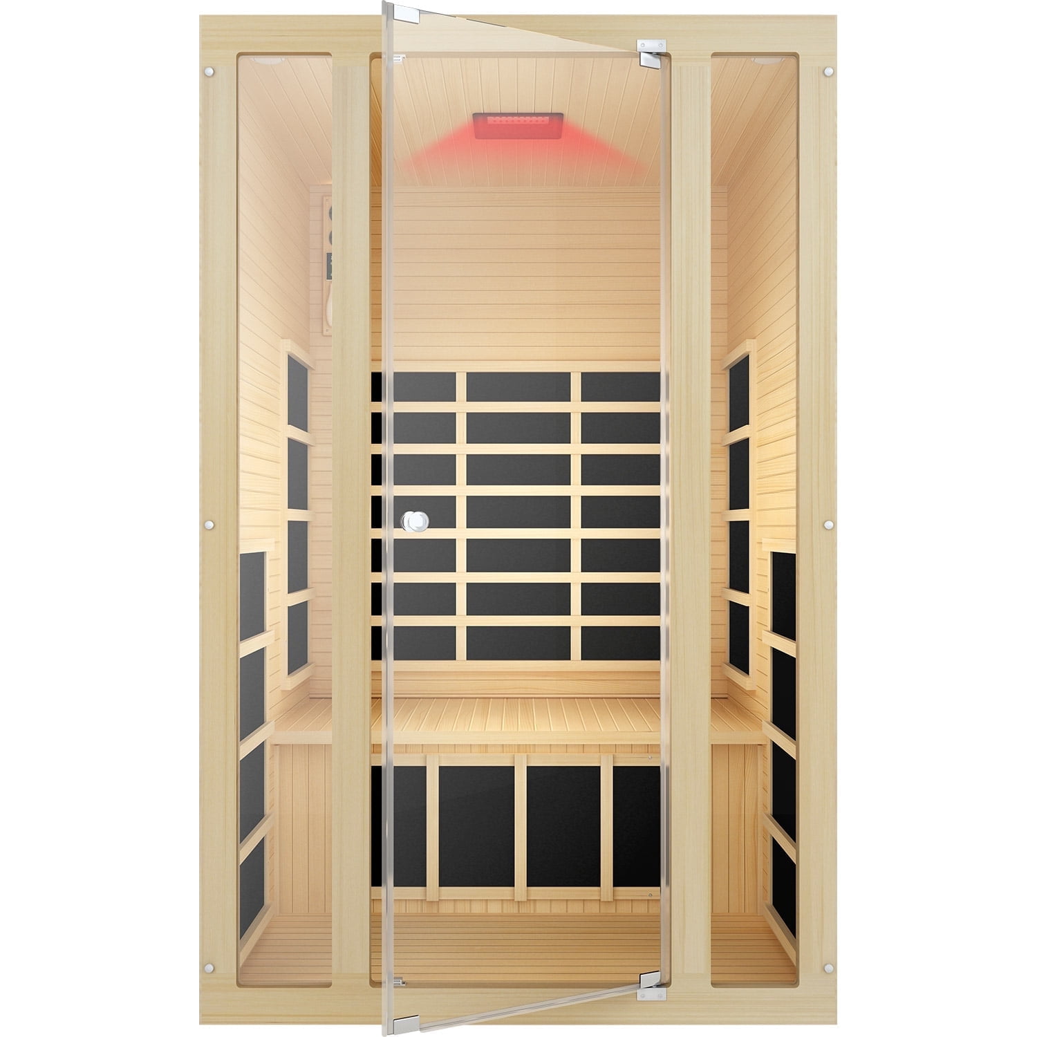 JNH Lifestyles Ensi 2 Person Ultra-Low EMF Far Infrared Sauna, Personal Indoor Luxury Spa for House and Gym