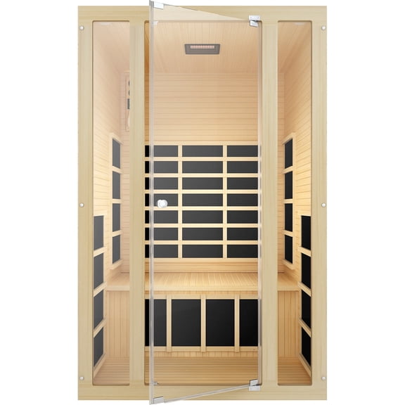 JNH Lifestyles Ensi+ 2 Person Ultra-Low EMF Far Infrared Sauna, Personal Indoor Luxury Spa for House and Gym